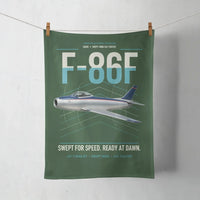 Thumbnail for F-86F Sabre design on dark green towel