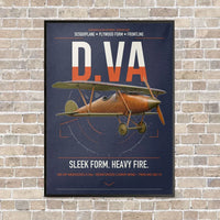 Thumbnail for Albatros D.Va vertical canvas print - framed - navy blue background