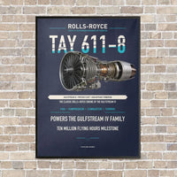Thumbnail for TAY 611-8 vertical canvas print - framed - navy blue background