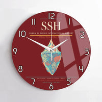 Thumbnail for Sharm El Sheikh International Airport (SSH) design on dark red no frame wall clock