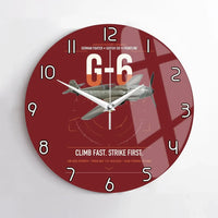 Thumbnail for Messerschmitt Bf 109G-6 design on dark red no frame wall clock