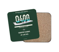 Thumbnail for De Havilland Dash 8-400 design on dark green 1 piece coaster