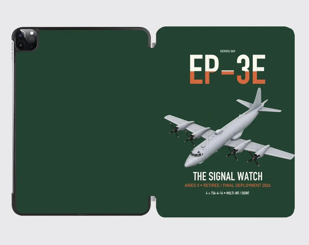 EP-3E ARIES II design on dark green ipad tablet case