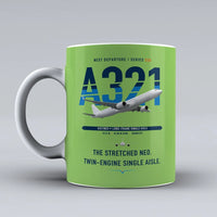 Thumbnail for A321neo Mug design on light green airbus
