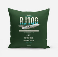 Thumbnail for Avro RJ100 design on dark green pillow