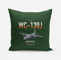 Thumbnail for WC-130J Hurricane Hunter design on dark green pillow