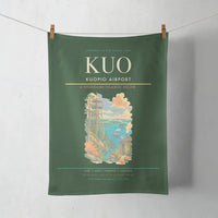 Thumbnail for Kuopio Airport (KUO) design on dark green towel