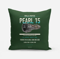 Thumbnail for PEARL 15 design on dark green pillow