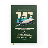 Thumbnail for Boeing 747-400 Dreamlifter design on dark green notebook