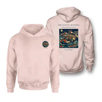 Thumbnail for VINTAGE G4058 - The Ocean Crossing - Double-Side Hoodie design on pink double side