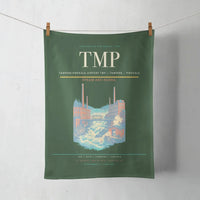 Thumbnail for Tampere-Pirkkala Airport (TMP) design on dark green towel