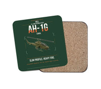 Thumbnail for Bell AH-1G Cobra design on dark green 1 piece coaster