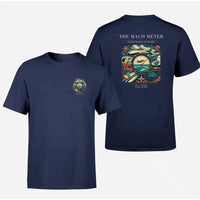Thumbnail for VINTAGE G4115 - The Mach Meter - Double-Side T-Shirt design on navyblue double side t shirt
