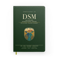 Thumbnail for Des Moines International Airport (DSM) design on dark green notebook