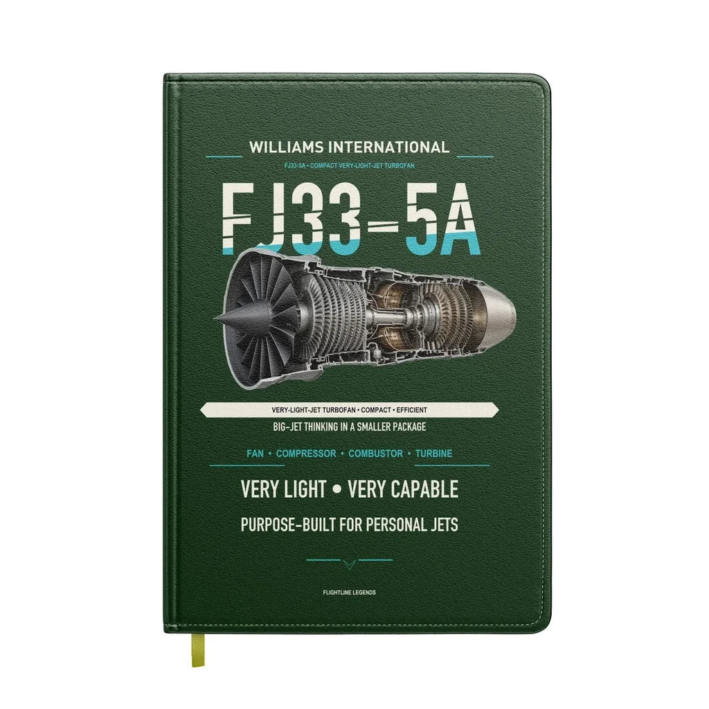 FJ33-5A design on dark green notebook