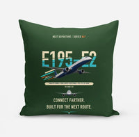 Thumbnail for Embraer E195-E2 design on dark green pillow