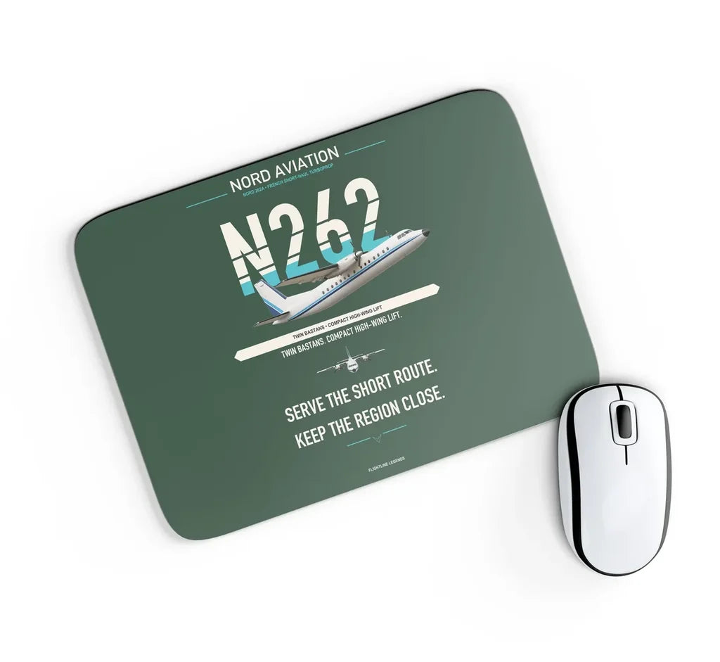 Nord 262A design on dark green rectangle mouse pad