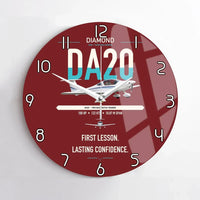 Thumbnail for Diamond DA20 design on dark red no frame wall clock