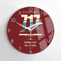 Thumbnail for Boeing 717-200 design on dark red no frame wall clock