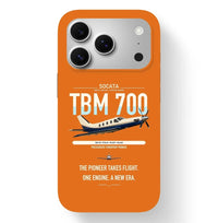 Thumbnail for Socata TBM 700 design on orange magsafe iphone case, for iPhone 17 Pro