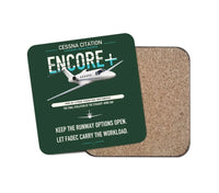Thumbnail for Cessna Citation Encore+ design on dark green 1 piece coaster