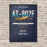 Thumbnail for Air Tractor AT-802F vertical canvas print - framed - navy blue background