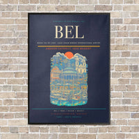 Thumbnail for Belem Val de Cans - Julio Cezar Ribeiro International Airport BEL - Canvas Framed - Navy Blue