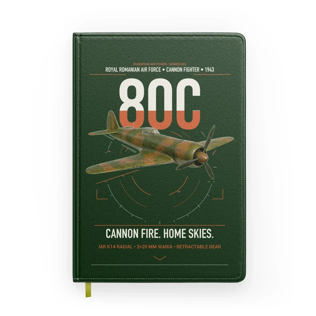 IAR 80C design on dark green notebook