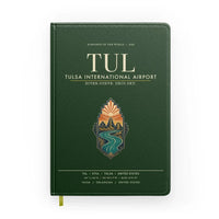 Thumbnail for Tulsa International Airport (TUL) design on dark green notebook
