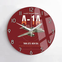 Thumbnail for Messerschmitt Me 262A-1a design on dark red no frame wall clock
