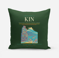 Thumbnail for Norman Manley International Airport (KIN) design on dark green pillow