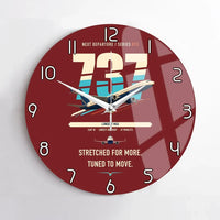 Thumbnail for Boeing 737 MAX 10 design on dark red no frame wall clock