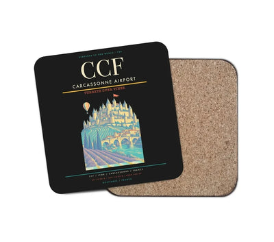 Carcassonne Airport CCF Coaster 1-Piece - Black
