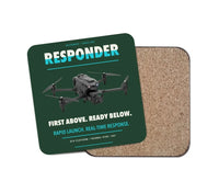 Thumbnail for BRINC Responder design on dark green 1 piece coaster