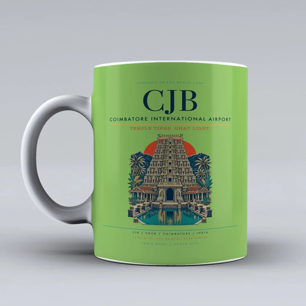 Coimbatore International Airport CJB Mug - Light Green