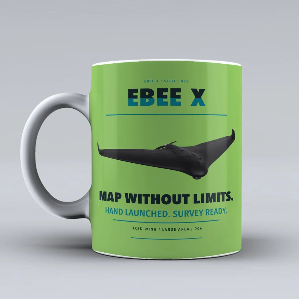 eBee X Mug design on light green ageagle