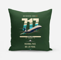 Thumbnail for Boeing 717-200 design on dark green pillow