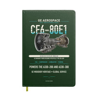 Thumbnail for CF6-80E1 design on dark green notebook