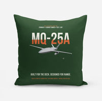 Thumbnail for MQ-25A STINGRAY design on dark green pillow