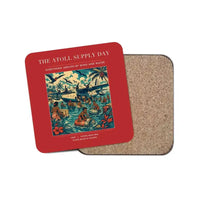Thumbnail for The Atoll Supply Day - Designed Coasters design on red 1-piece