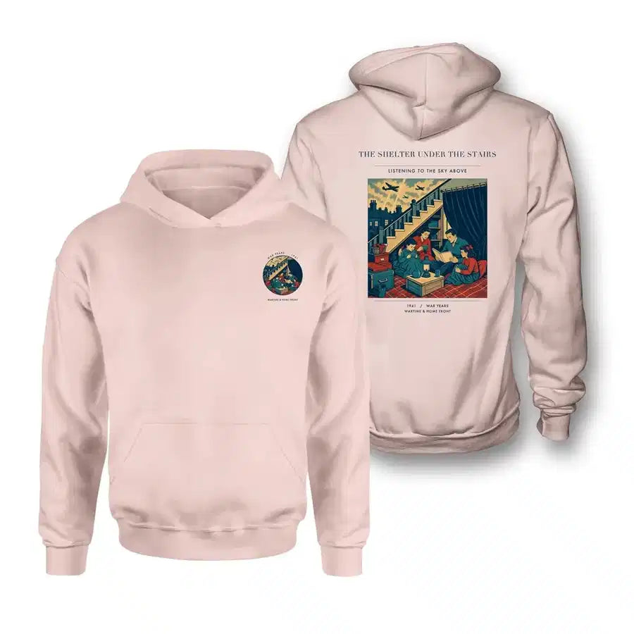 VINTAGE G4533 - The Shelter Under The Stairs - Double-Side Hoodie design on pink double side