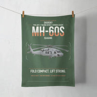 Thumbnail for Sikorsky MH-60S Seahawk design on dark green towel