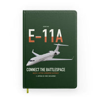 Thumbnail for E-11A BACN design on dark green notebook