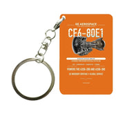 Thumbnail for CF6-80E1 Key Chain design on orange key chain