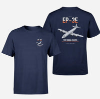 Thumbnail for EP-3E ARIES II design on navy blue double-side t-shirt, double-side print