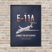 Thumbnail for E-11A BACN vertical canvas print - framed - navy blue background