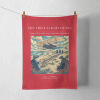 Thumbnail for VINTAGE G4000 - The First Flight Dunes - Designed Towels design on red