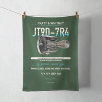Thumbnail for JT9D-7R4 design on dark green towel