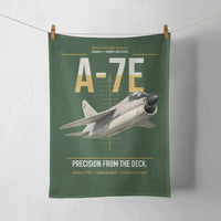 Thumbnail for A-7E Corsair II design on dark green towel