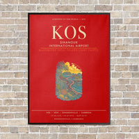 Thumbnail for Sihanouk International Airport KOS - Canvas Framed - Red